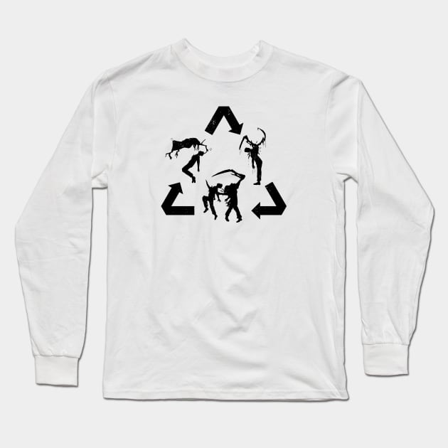 Necrocycle - alternate Long Sleeve T-Shirt by CCDesign
